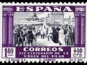 Spain 1940 Virgen del Pilar 1,40 P + 40 CTS Multicolor Edifil 898. España 898. Subida por susofe